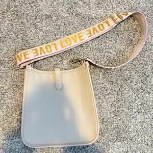 Faux Leather Crossbody Purse With Removable Strap